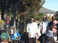 Tradionally made beer is passed on during a King Fadana event at Oude Molen