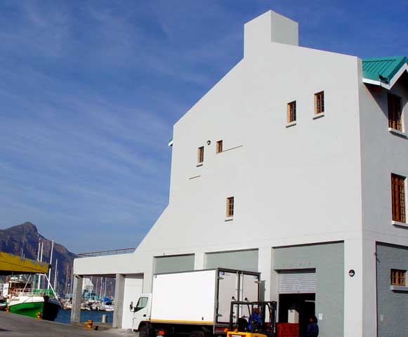 Bluefin Processing's North Facing Facade displaying the Mural - View B